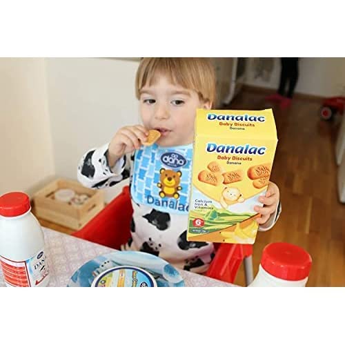 Danalac Banana Baby Biscuits 120g - Finger Food Snack for Toddlers 6+ Months