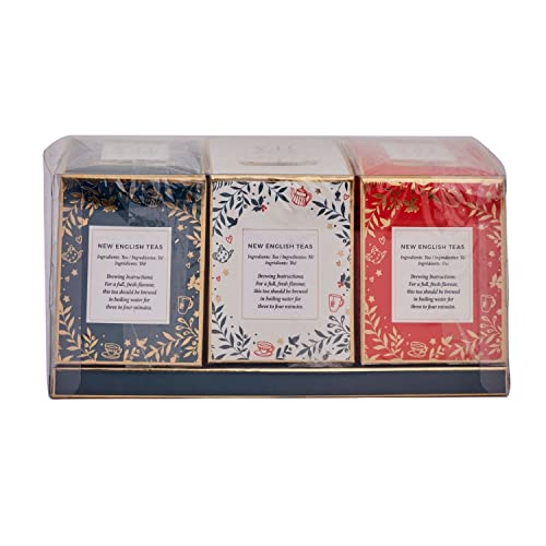 New English Teas Christmas Themed English Tea Carton Gift Set of 3 4