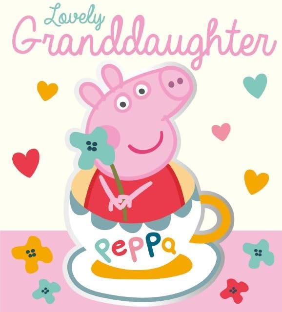 Danilo Promotions LTD Peppa Pig Birthday Card for Granddaughter | 15.24 cm x 17.78 cm