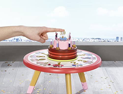 BABY Born Happy Birthday Party Table Playset - Interactive Musical Cake & Doll Accessories (6 Months+) 14