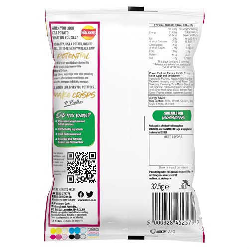Walkers - Prawn Cocktail Crisps 32 x 32.5g Multipack