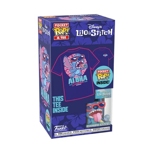 Funko Pocket POP! &amp; T-Shirt: Disney – Summer Stitch – S – für Kinder und Kinder – Na