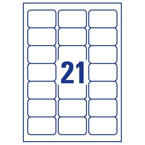 Q-Connect Multi-Purpose Labels - 63.5 x 38 mm, White, 2100 Labels (Pack of 100 Sheets) 3