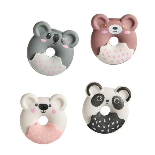 Tinc Doughnut Bear Erasers Collection - Panda, Koala, Brown Bear & Polar Bear Pencil Erasers 3