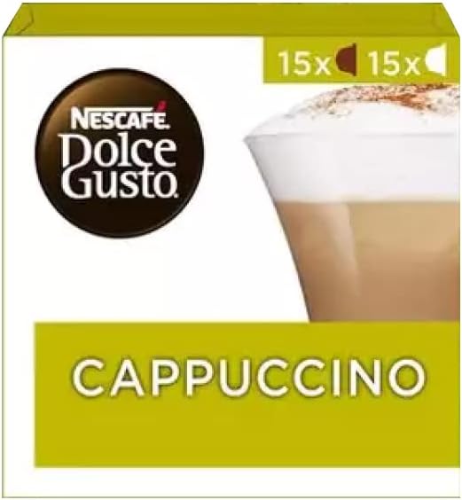 NESCAFÉ Dolce Gusto Cappuccino Coffee Pods - 45 Capsules (3 Boxes of 30 Pods, Makes 45 Cappuccinos)