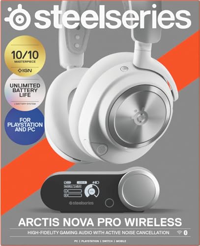 SteelSeries Arctis Nova Pro Wireless Multi-System Gaming Headset with Active Noise Cancellation