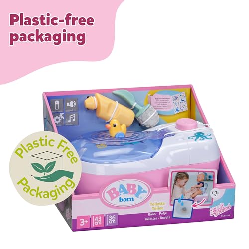 BABY born Toilet - Doll Toilet with Flushing Sounds, Toilet Song & Accessories 19