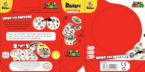 Asmodee Dobble Super Mario – Familienkartenspiel für 2–8 Spieler, ab 6 Jahren, 15-minütige Spielzeit 7