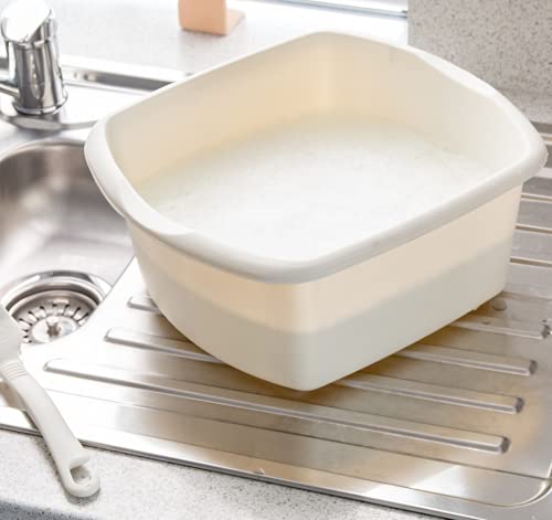 Addis 8 Litre Rectangular Bowl - Linen Cream | BPA-Free Plastic | Made in UK 2