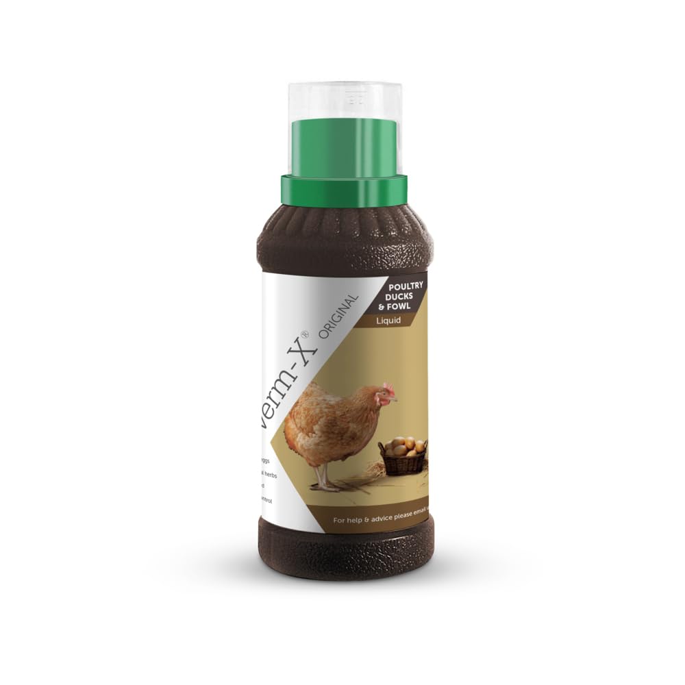 Verm-X Natural Liquid Wormer for Poultry & Fowl - 250 ml | Intestinal Hygiene Control