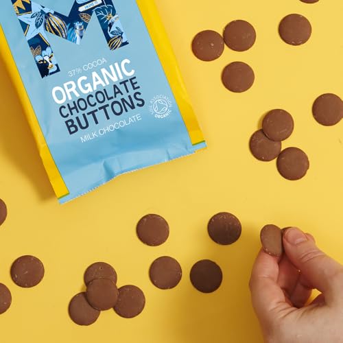 Montezuma Organic Milk Chocolate Buttons, 37% Cocoa, Gluten Free, 120g