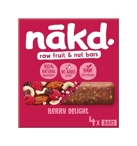 Nakd Berry Delight 35g Fruit & Nut Snack Bar - Case of 48 Raw, Vegan, Gluten-Free Bars