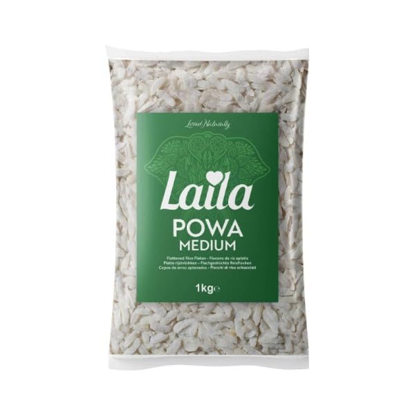 LAILA Powa Medium Rice Flakes - 1kg Multi-Use for Poha & Snacks