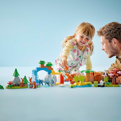 LEGO DUPLO 3in1 Wild Animal Families Set - Educational Building Toy for Toddlers 2+ 14