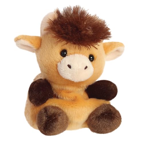 AURORA Palm Pals Hubert Highland Cow Soft Toy - 13cm | Bean Filled | Eco-Friendly