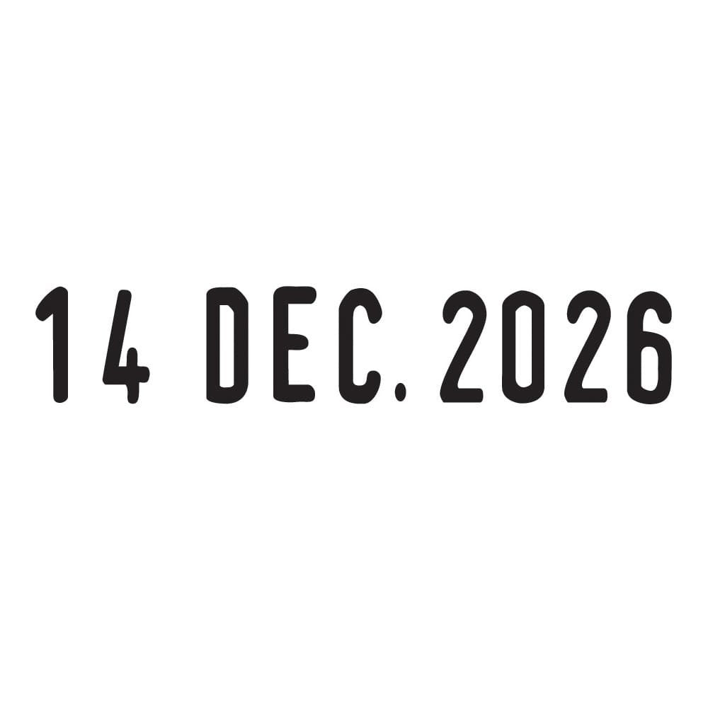 Trodat Printy 4810 Self-Inking Date Stamp - Day, Month (Letters), Year | Black Body/Ink | 41x25x73mm 2