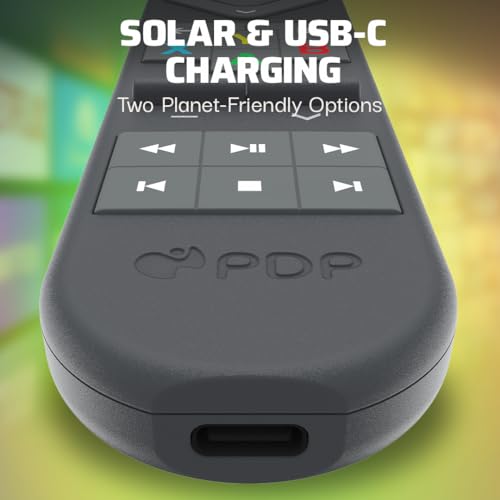 PDP Solis Media Remote for Xbox - Solar-Powered with USB-C Charging