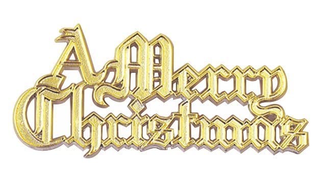 Culpitt Classic Gold Christmas Cake Decoration Kit - 5-Piece Reusable Cake Toppers Set 2