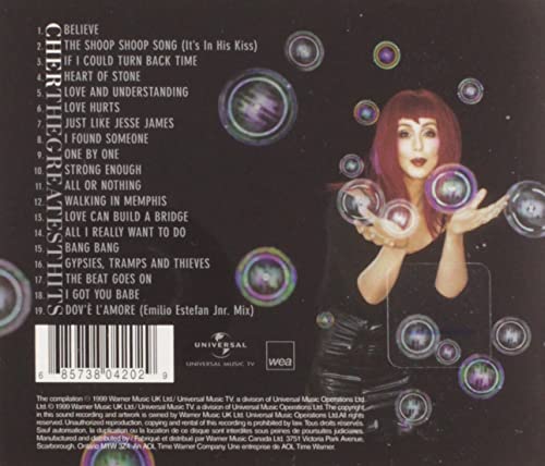 Cher - The Greatest Hits Audio CD 4