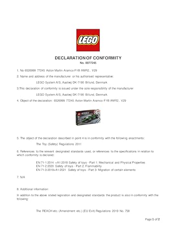 LEGO Speed ​​Champions Aston Martin Aramco F1 AMR24 Rennwagen-Spielzeug – Bauset mit Fahrer-Minifigur für Kinder ab 10 Jahren 21