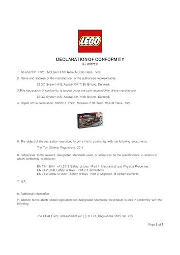 LEGO Speed Champions McLaren F1 Team MCL38 Race Car Toy with Collectible Driver Minifigure - Building Set for 10+