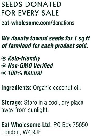 Eat Wholesome - Organic Raw Cold-Pressed Virgin Coconut Oil (500 ml)