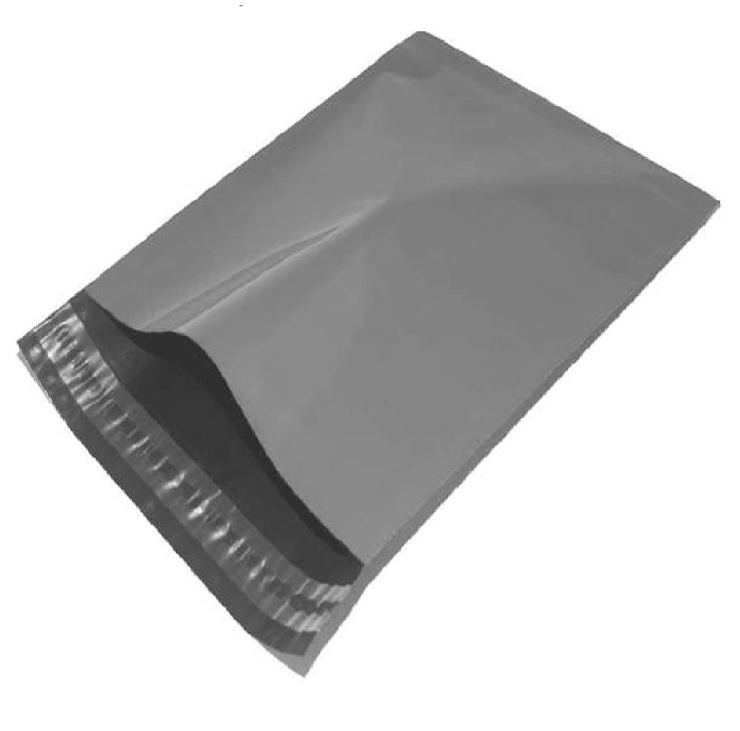 G4GADGET 50 Pack Grey Polyethylene Mailing Postal Bags - 16' x 21' | 50 Micron Thickness 5