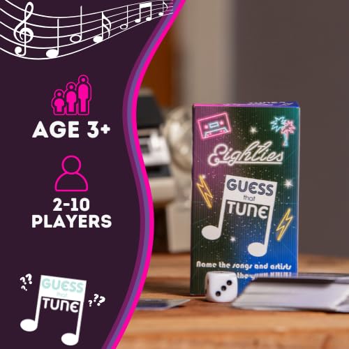 Boxer Gifts Guess That Tune Music Quiz Game - 80s Edition | 150 Cards | Unisex 7