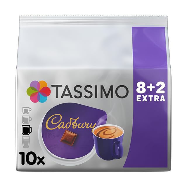 Cadbury - Tassimo Hot Chocolate Pods (Pack of 5, 50 Drinks)