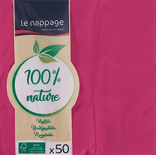 Le Nappage FSC® Certified 50 Fuchsia Pink 2-Ply Napkins 33 x 33 cm 3