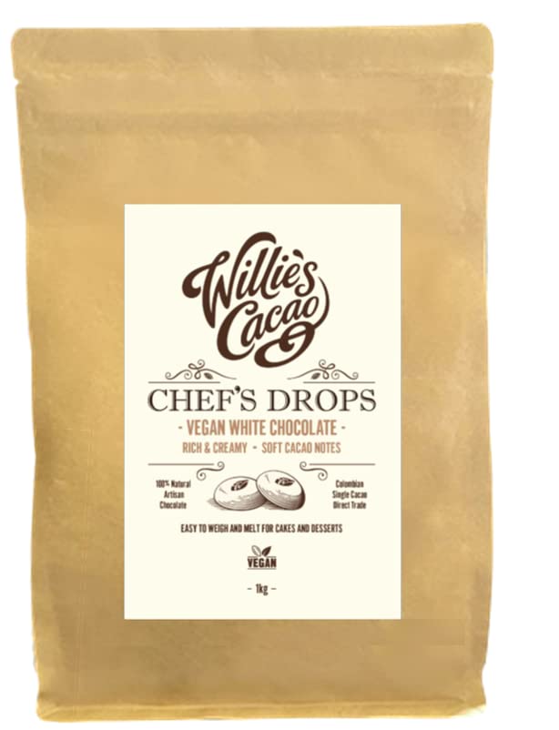 Willie's Cacao - Vegan White Chocolate Chef's Drops1kg - Couverture Chocolate 1
