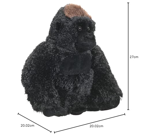 WILD REPUBLIC Silverback Gorilla Plush Soft Toy Cuddlekins 30 cm | High Quality Plush 6