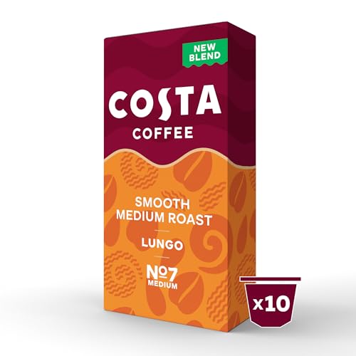 Costa - Smooth Medium Roast Aluminium Coffee Pods (Pack of 100, Fortuna Model)