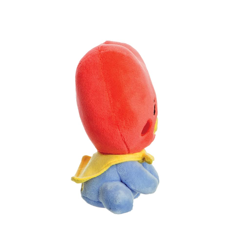 AURORA BT21 Official Merchandise - Baby TATA Sitting Doll | 12 cm Plush Toy | Blue & Red 3