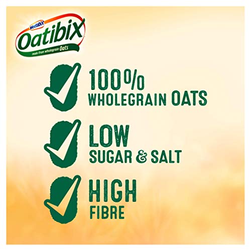 Weetabix Oatibix Cereal 24 Kekse – Vollkornhafer, ballaststoffreich, zuckerarme Frühstücksoption