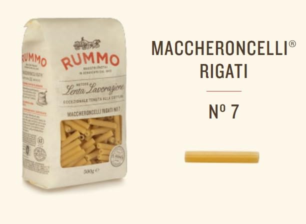 Rummo Maccheroncelli Rigati No. 7 – 500g Ridged Italian Pasta
