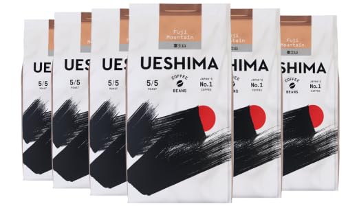 Ueshima Coffee Company Fuji Mountain Whole Coffee Beans - Bold Roast Strength 5 | 200g Pack of 6 1