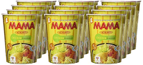 Mama Instant Cup Noodle with Chicken Flavor 70 g - Pack of 12