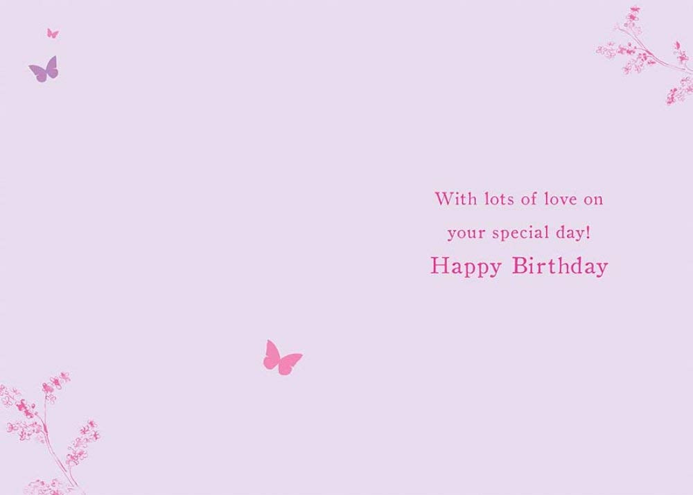 Piccadilly Greetings Traditional Birthday Card for Nana | Pink | 7 x 5 Inches 2