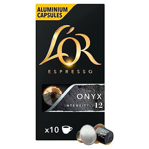 L'OR Espresso Onyx Coffee Pods x10 - Intensity 12 (Pack of 10, 100 Capsules)