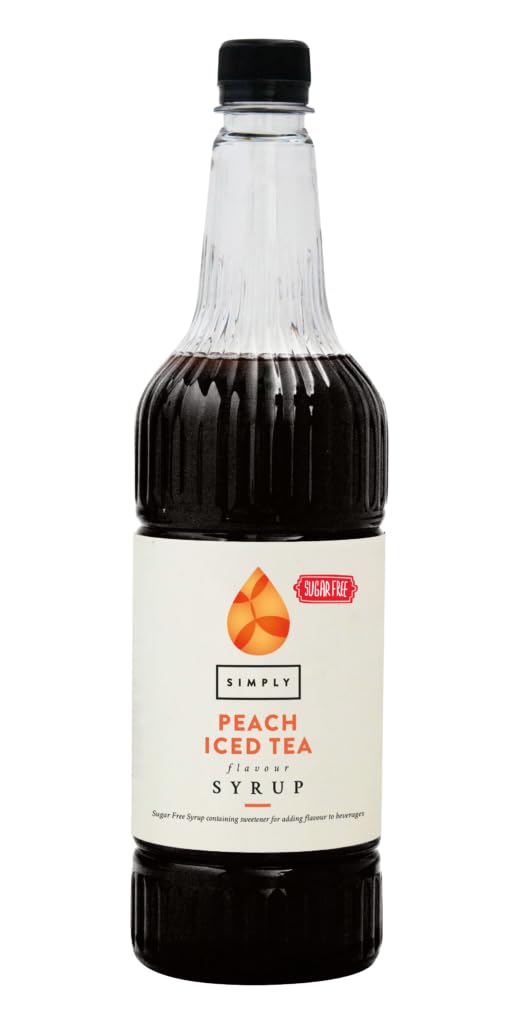 Simply Sugar Free Peach Iced Tea Syrup - Vegan, Gluten Free, Halal Certified | 1L 1