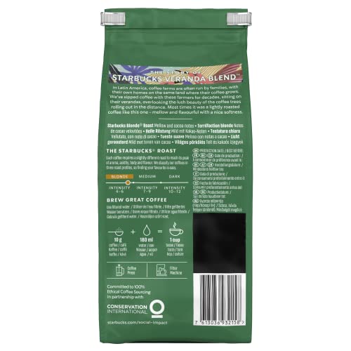 STARBUCKS Veranda Blend Blonde Roast Ground Coffee 200g (Pack of 6) 7
