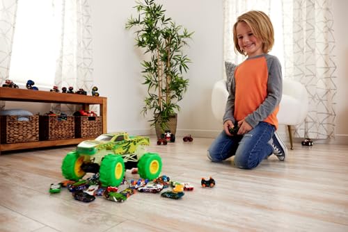 Hot Wheels Monster Trucks Gunkster RC Truck - Glow in the Dark, 1:15 Scale, Wheelie Stunt Vehicle 2