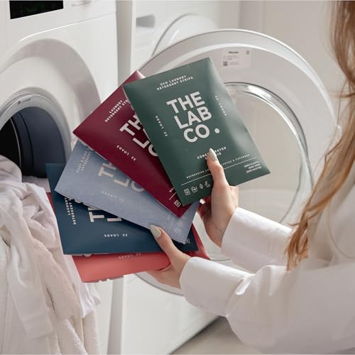 The Lab Co. - Laundry Detergent Strips (32 Loads, Non-Bio, Sensitive Skin, Energising Grapefruit Amber Eucalyptus)