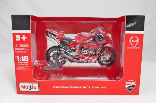 Maisto 1:18 Scale Ducati Lenovo Team Motorcycle Model - Die-Cast Collectible by Bburago Italia 11