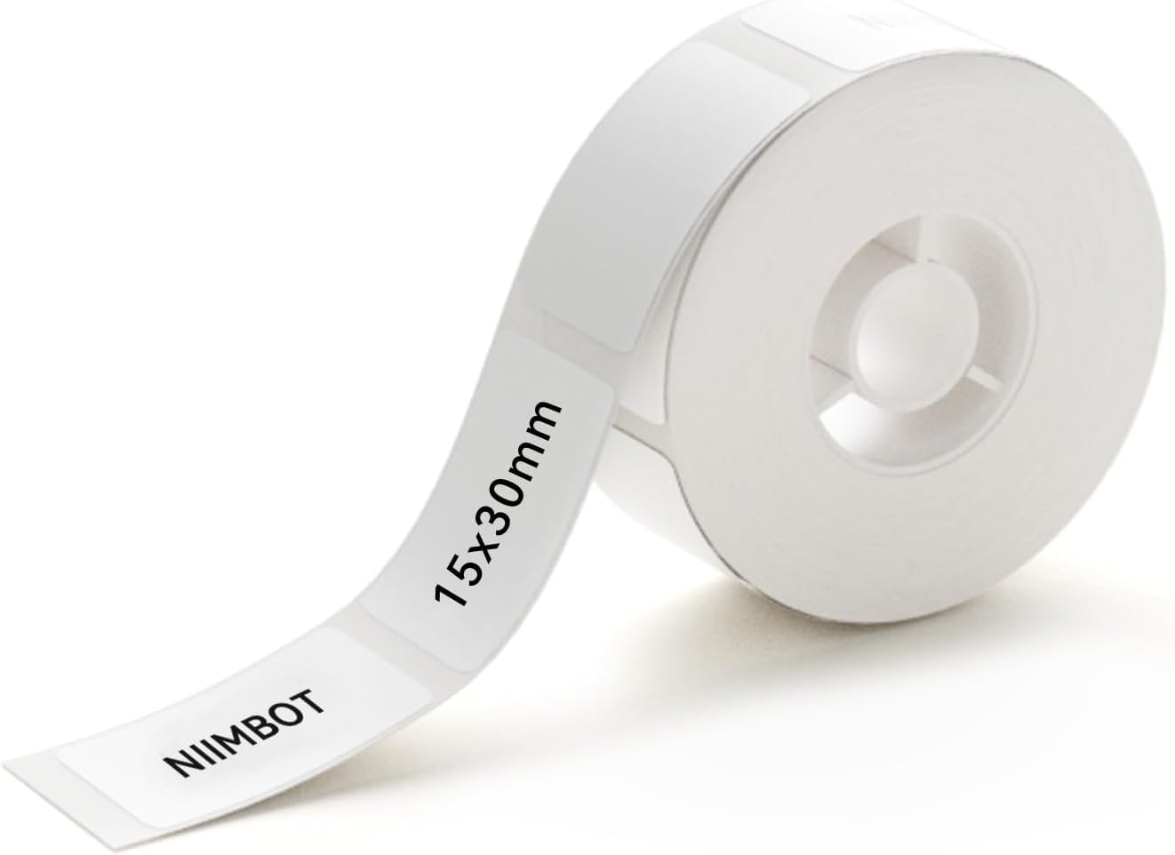 NIIMBOT Thermal Printer Labels - 15x30mm White Stickers | 210 Labels/Roll | Compatible with D11/D110/D101