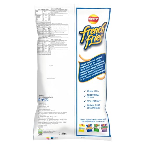 Walkers Pommes Frites Geschmack Knusprige Kartoffelsnacks Multipack 12 x 18g 4