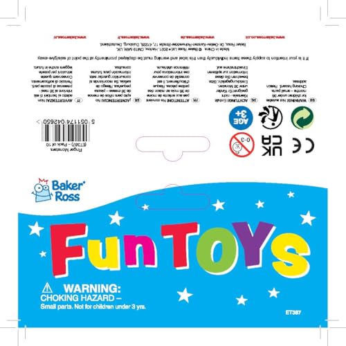 Baker Ross ET387 Finger Monsters - Pack of 10 Assorted Monster Finger Puppets for Kids 3+ 6