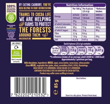 Cadbury Twirl Bites Bag - Smooth & Swirly Milk Chocolate Pieces, 85g 8