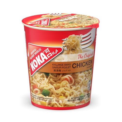 Koka Original Chicken Flavour Oriental Style Instant Noodles 12 Cups (70g Each)
